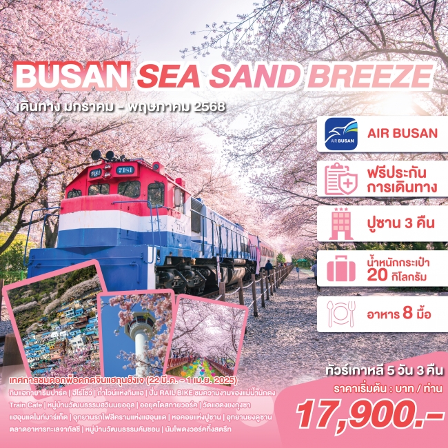 ทัวร์เกาหลี BUSAN SEA SAND BREEZE BX (WE)