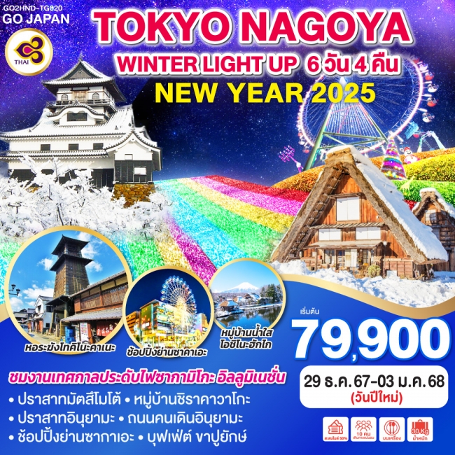 ทัวร์ญี่ปุ่น TOKYO NAGOYA WINTER LIGHT UP NEW YEAR TG (GO)